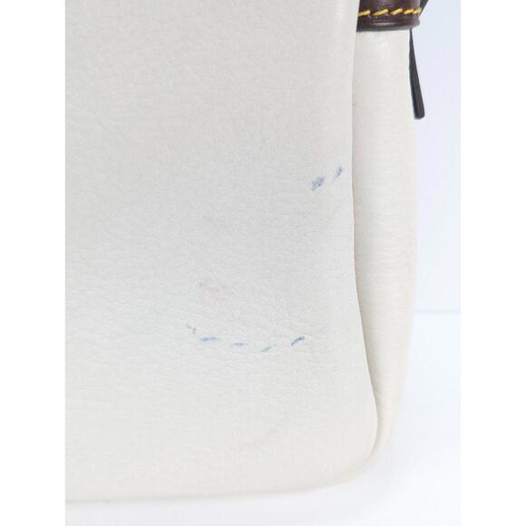 Dooney and Bourke Samba Lock Cream Pebble Grain Leather Small Crossbody Bag - Picture 4 of 16